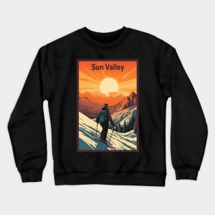 Sun Valley, USA, Travel poster Crewneck Sweatshirt